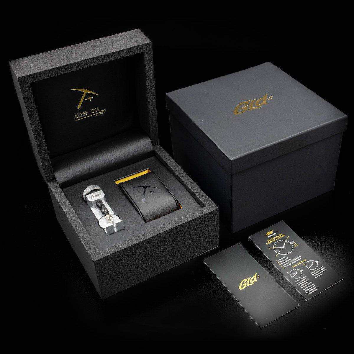 42MM Iced Alpha Era® Luminous Skeleton Gold