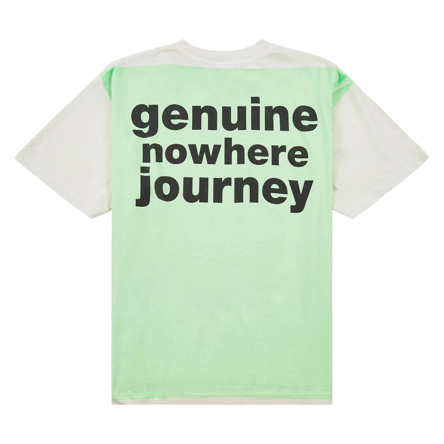 Mad Face Handprinting Tee | White/Green