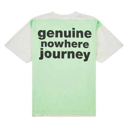Mad Face Handprinting Tee | White/Green