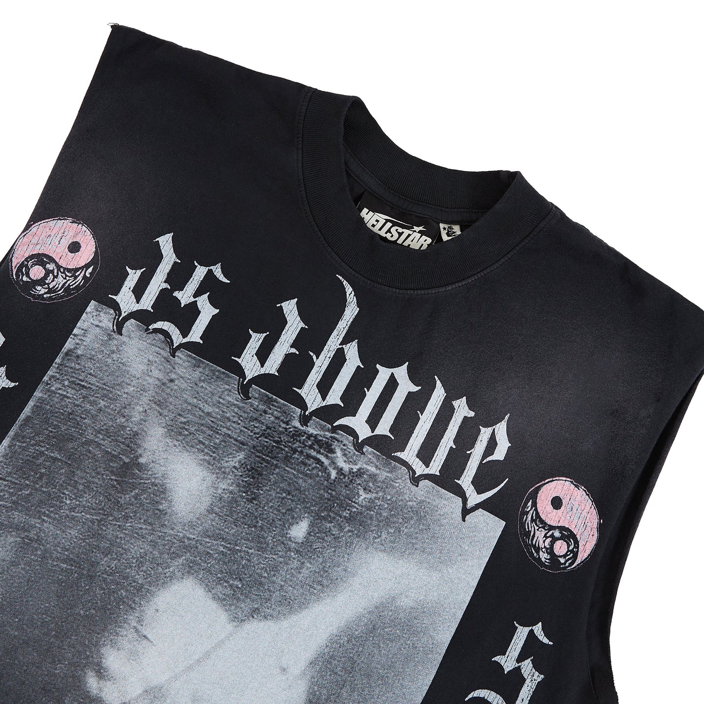 As Above So Below Sleeveless Tee | Blk