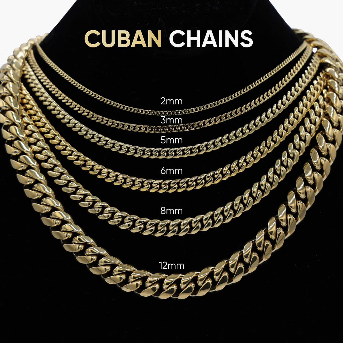 2MM Micro Cuban Necklace in Yellow Gold