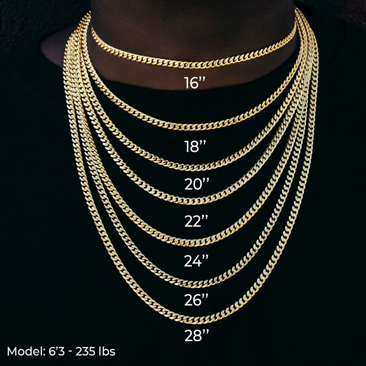 Cloister Link Chain in White Gold - 10mm
