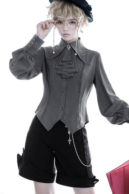 Black Irregular Ouji Fashion Lolita Shorts